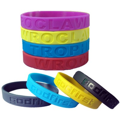 Kids size Debossed Silicone Bracelet