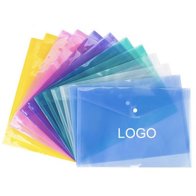 Clear PVC File Bag Documents Pouches A4 Waterproof Storage Bag for School Office