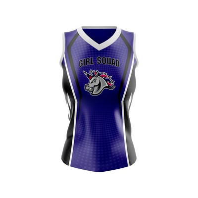 Women's Custom Full Sublimation Volleyball Sleeveless Jersey