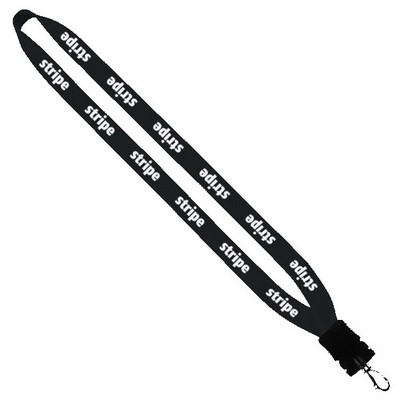 ¾" Cotton Lanyard w/Plastic Snap-Buckle Release & Swivel Hook