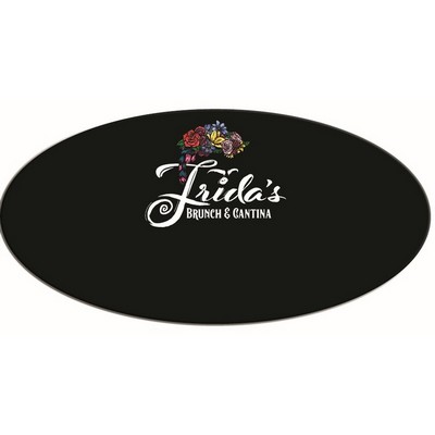 Plastic Black Reusable Name Badge 1.5 x 3"