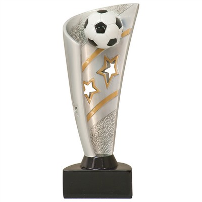 8 1/2" Soccer Banner Resin Trophy