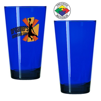 17 Oz. Blue Pint Glass - Dishwasher Resistant - Precision Spot Color