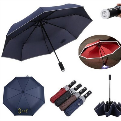 Sunny and Rainy Umbrella with Reflective Strip