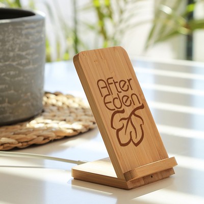 Bamboo Fast Wireless Charging Phone Stand