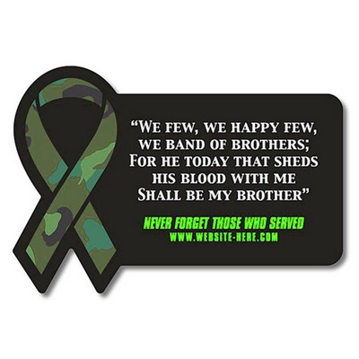 Magnet - Rectangle with Awareness Ribbon Side (3.5625x2.45) - 30 Mil