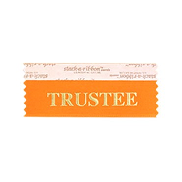 Trustee Stk A Rbn Orange Ribbon Gold Imprint