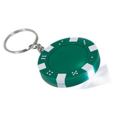 Poker Shaped Flashlight With Keychain