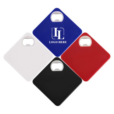 Square Coaster and Bottle Opener Set