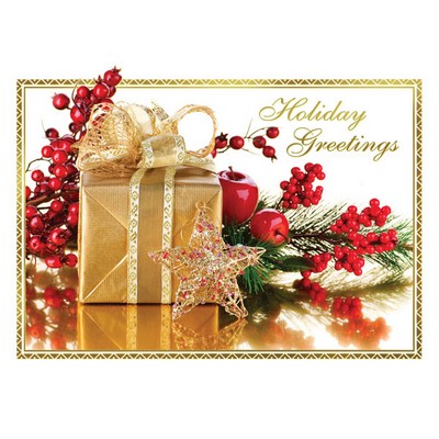 Golden Gift Greetings Card