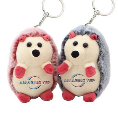 3.5" Plush Keychain Simulation Key Tag - Hedgehog