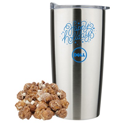 Promo Revolution - 20 Oz. Vacuum Sealed Straight Tumbler Gift Set w/Hot Chocolate Popcorn