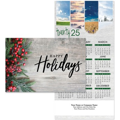 Four Seasons Holly Card To Calendar