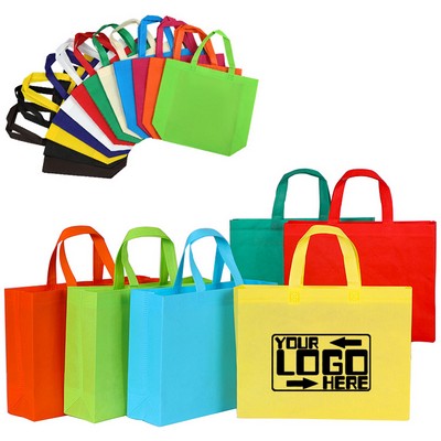 Non-Woven Shopping Tote Bag - Large Size 13.75" H x 17.75" W x 4.75" D