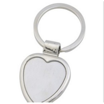 Stainless Steel Heart Shaped Locket Keyring