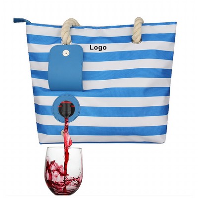 Beach Wine Purse Beach Tote Handbag