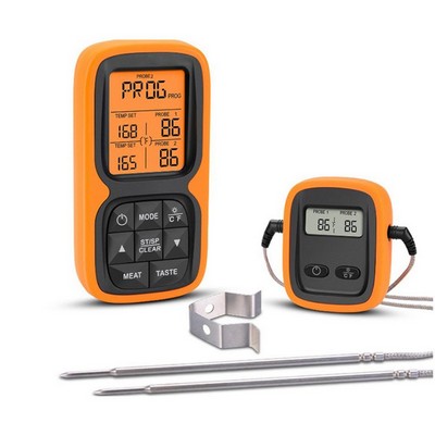 Remote Wireless Digital BBQ Meat Thermometer With 2 Probes