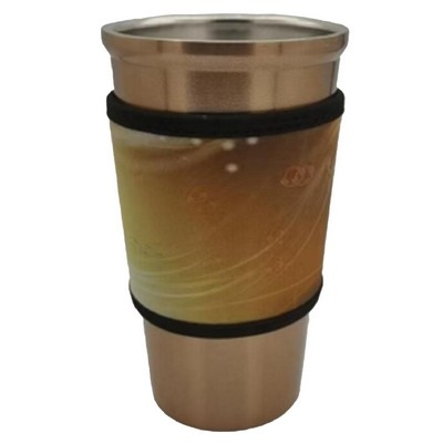 3MM Neoprene V-Shaped Can Cooler W/ Binding