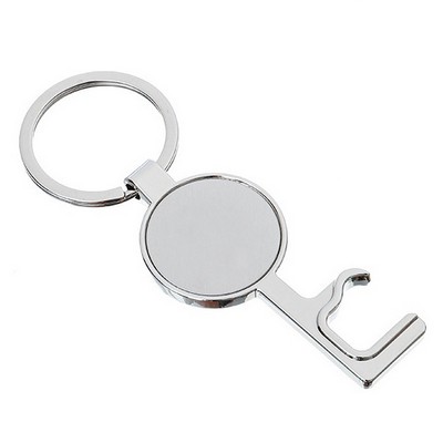 Round Top Phone Stand Opener Keychain