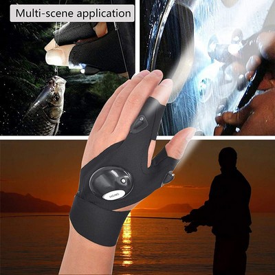 LED Flashlight Gloves -Camping Repairing Night Running Fishing