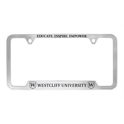 Chrome Plated Metalized Plastic License Plate Frame Epoxy Filled Design (Domestic Production)