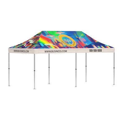 Pop-up Tent 10x20 ft - 4 Sides Printing - Frame 40mm (KIT)