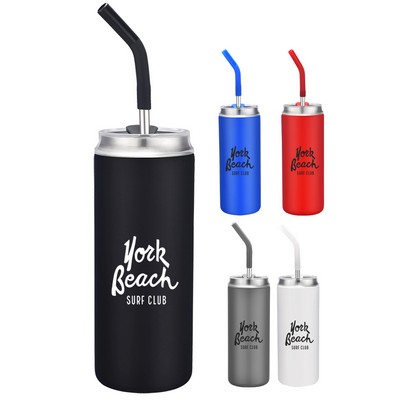 20 Oz. Stainless Steel Vacuum Tumbler w/Straw