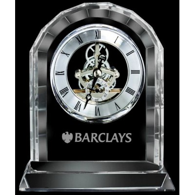 Jumbo Crystal Gear Clock (5½"x6¾"x2")