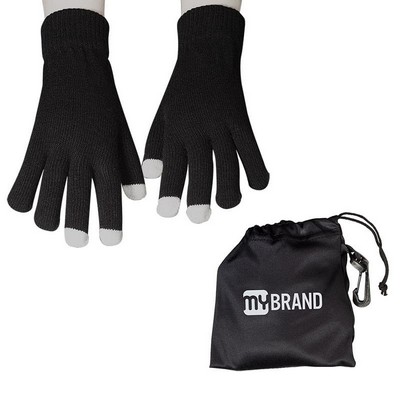 Touchscreen-Friendly Gloves In Pouch