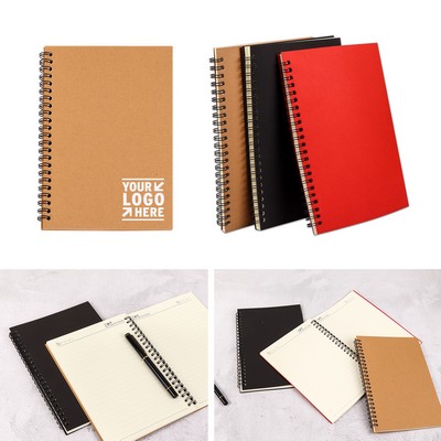 5.5" x 8.3" A5 100 Pages Spiral Ruled Notebook