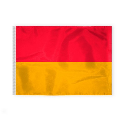 2.5'x3.3' 1ply Nylon Red and Yellow Beach Safety Flag with Sleeve - Printed