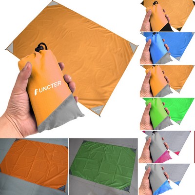 78.8 x 82.74 inch Large Sand Free Travel Beach Blanket Pocket Blanket- 100% Waterproof Beach Mat