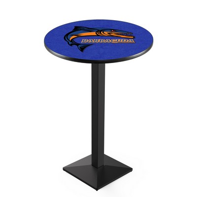 30" Tall, 36" Round Top Pub Table w/Black Finish, Square Base