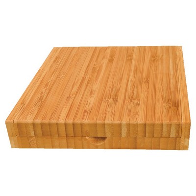 8" x 8" Bamboo Cheese Set with 4 Tools