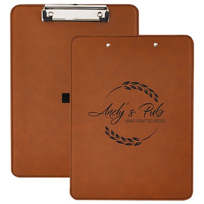 9" x 12 1/2" Rawhide Laserable Leatherette Clipboard