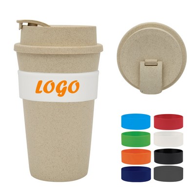 16 Oz. Bamboo Fiber Coffee Cup Travel Tumbler