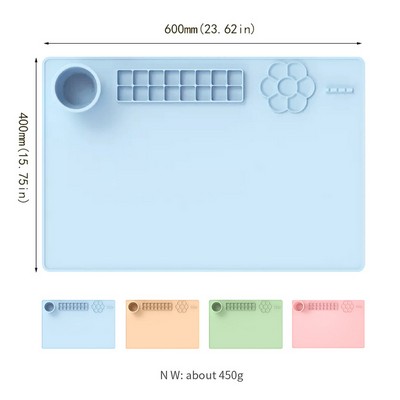 23 * 15 inches Silicone Craft Mat with Cleaning Cup