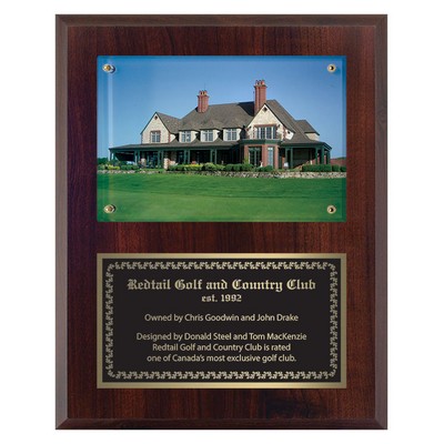 Photo Plaque (Surface Mount) - Cherrywood, Award Trophy, 10x1