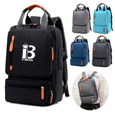 Canvas Laptop Backpack for Women Men