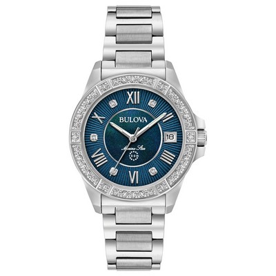 Bulova® Ladies Marine Star Diamond Watch w/Blue Dial