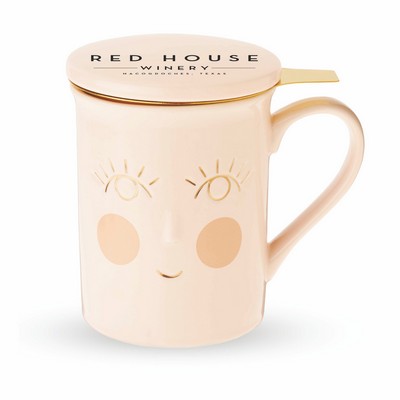 Annette™ Hello Beautiful Ceramic Tea Mug & Infuser by Pinky Up®