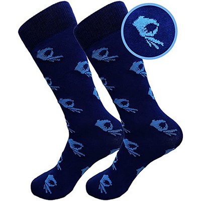 Custom Dress Socks with Knit-In Logo