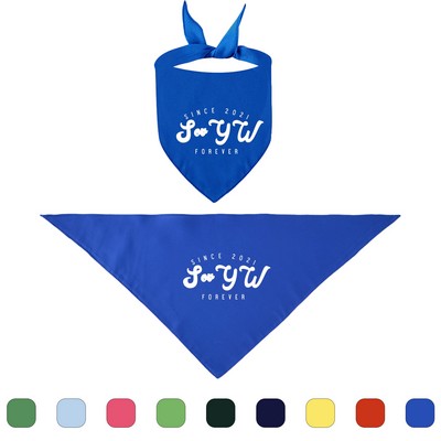 MOQ 100 Custom Polyester Full Color Towel Dog Bandana