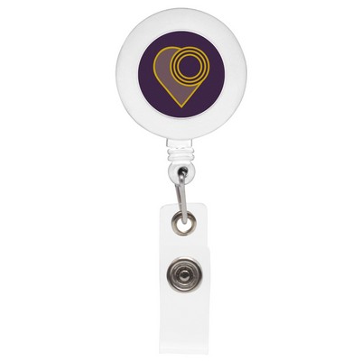 30" Retractable Badge Reel w/ Metal Slip Clip