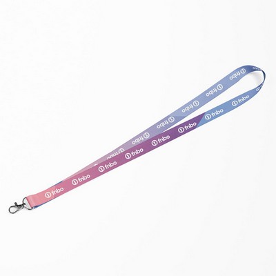 1" Full Color Satin Finish Lanyard w/Single Attachment (Import Air Rush)