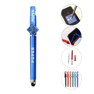 Qr Code Stylus Ballpoint Gel Pen With Phone Holder