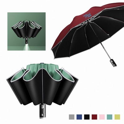 Reflective LED Reverse Umbrella