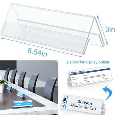 Sleek Acrylic Desk Name Plate