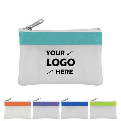 Transparent Zipper Change Storage Bag