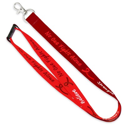 Red Awareness Ribbon Lanyard